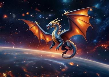 Cosmic Dragon over Earth