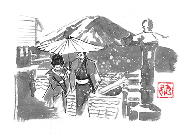 promenade sous la neige