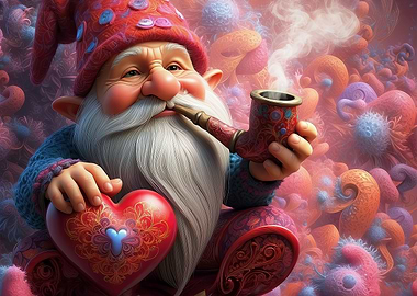 Gnomes Heart Mandala Magic