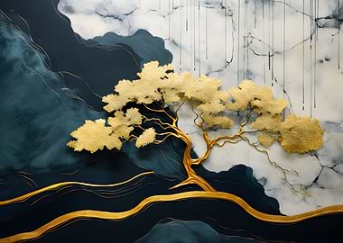 Tree Gold Landscape 23