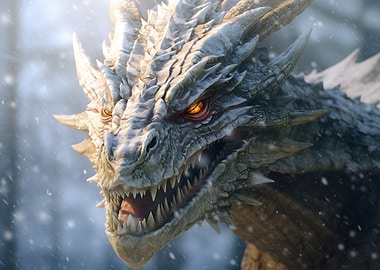 White Dragon Deco Art