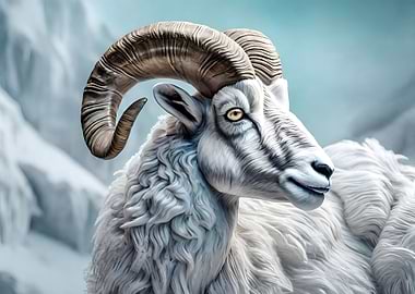 Graceful Goat Portrait