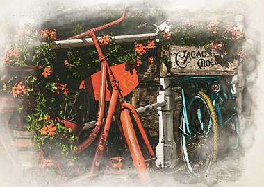 Cycle Watercolor Artwork