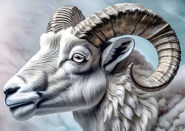 Graceful Goat Portrait