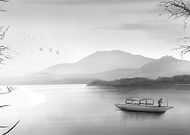 Fishing Japanese art