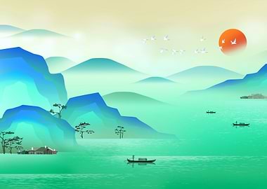 By the Sea Japanese art