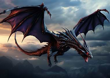 Awesome Flying Dragon Art