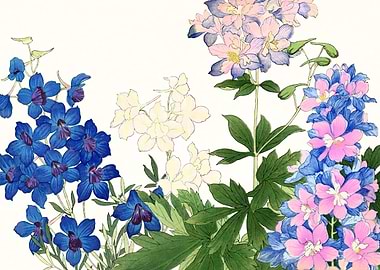 Delphinium flowers