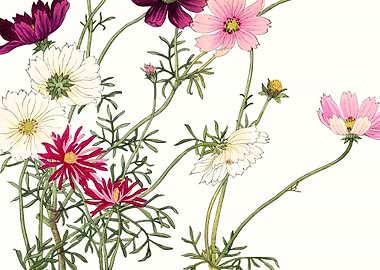 Japanese Flowers Vintage