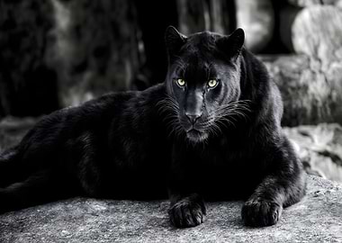 wild black panther