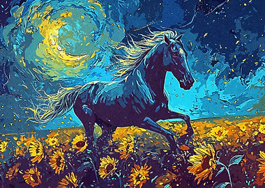 Horses Running Paint