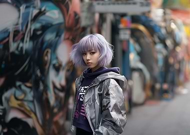 The Purple Hair Girl