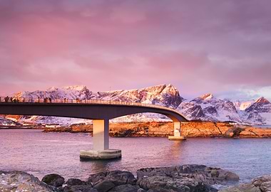 Bridge on lofoten norway