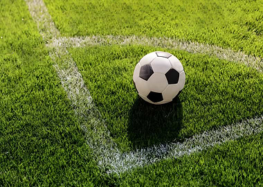 Soccer ball in grass