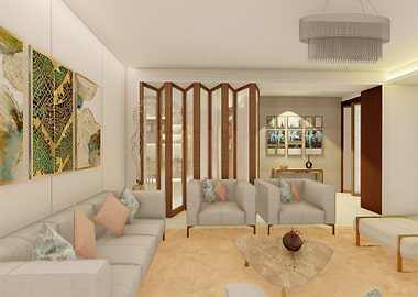 Modern living room interio