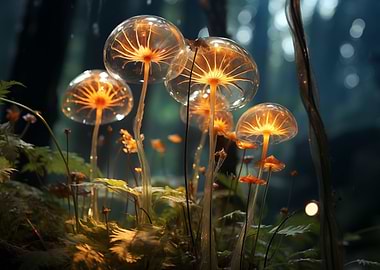 Luminous Woodland Flora
