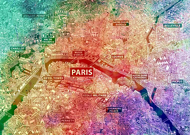 Paris City color map