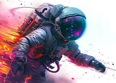 Astronaut On Fire