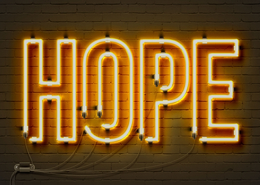 Hope neon sign