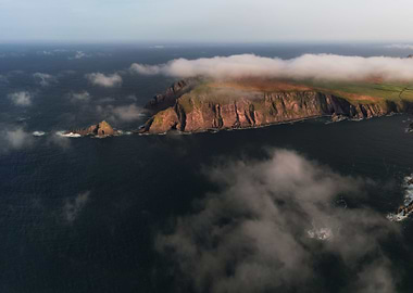 Above Atlantic cliffs