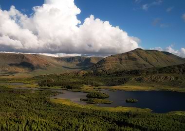 Scenic mountain lake