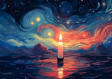 beautiful burning candle