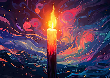 beautiful burning candle