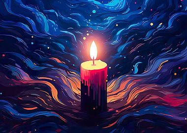 beautiful burning candle