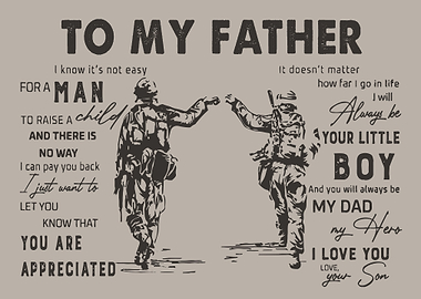 to My Father Gift from Son