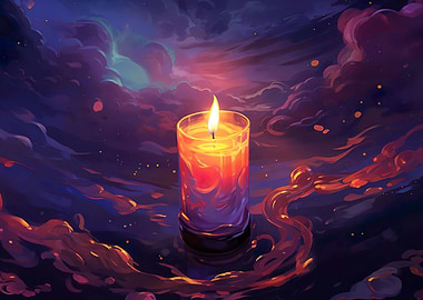 beautiful burning candle