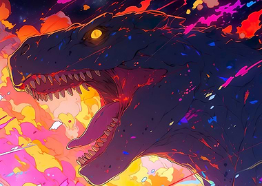 cartoon Tea Rex dinosaur