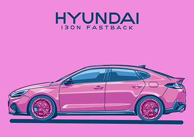 hyundai i30n fastback pink