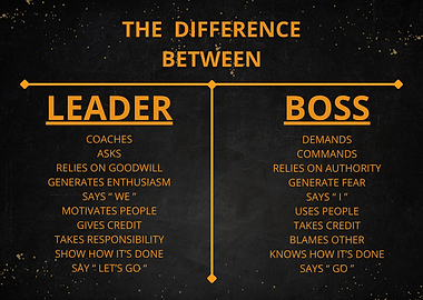 Be a Leader Not a Boss
