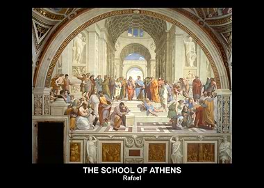 SCHOOL OF ATHENS BLACK