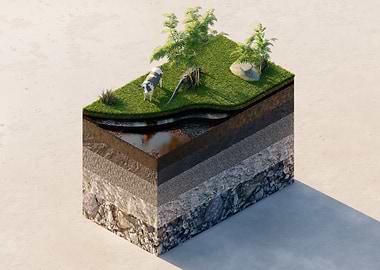 Piece of land showing soil