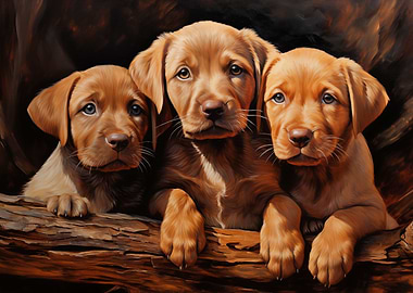Fox red labrador puppies