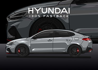 hyundai i30n fastback grey