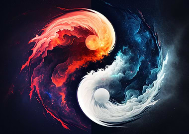 Orange Blue Yin Yang Japan