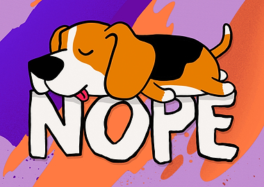 Cute NOPE Beagle