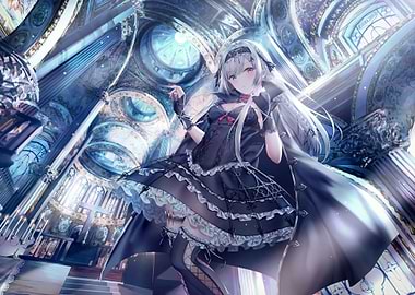 Luminous gothic girl