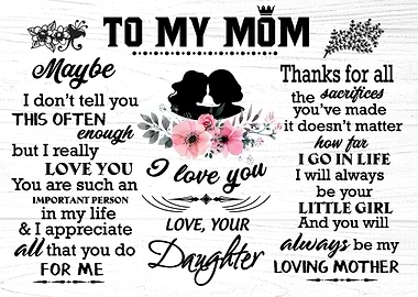 To My Mom Gift For Mom