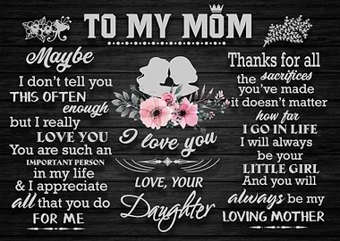 To My Mom Gift For Mom