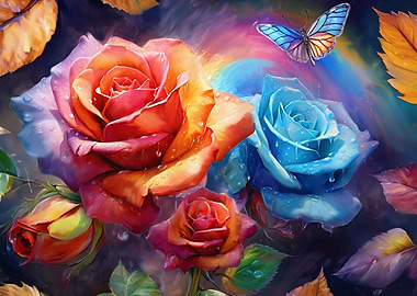 Rainbow Roses