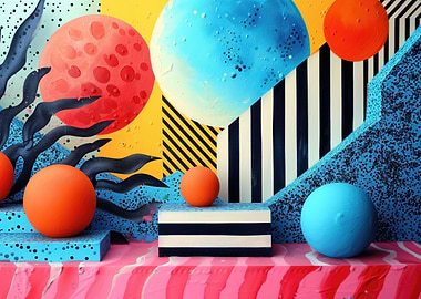 Retro Abstract Still Life