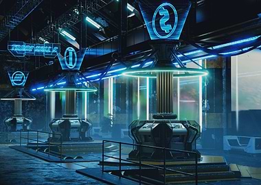SciFi Space Station Kiosks