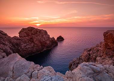 Sunset on a Spanish island