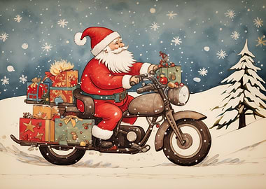 santa claus and motor fun