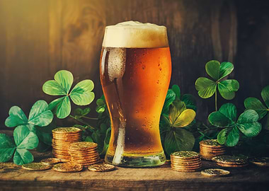 beer clover and gold