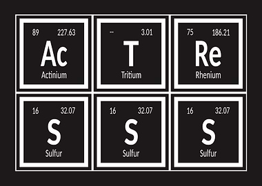 Actress Periodic Table