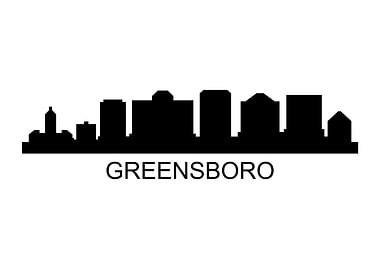Greensboro skyline
